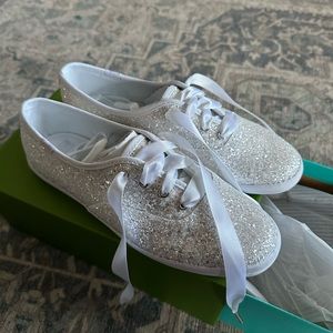 Kate Spade x Keds Glitter in White - Women’s 6.5